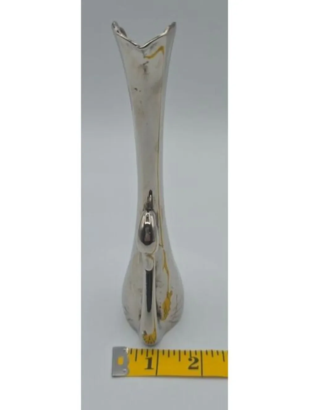 Vintage Silver Plated Swan Bud Vase 7